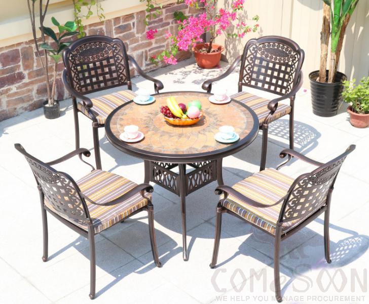 Outdoor tables and chairs