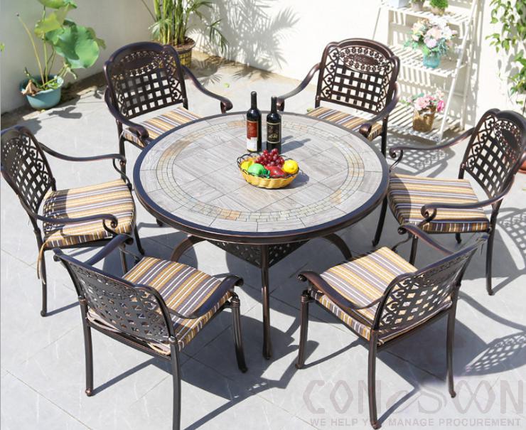 Outdoor tables and chairs