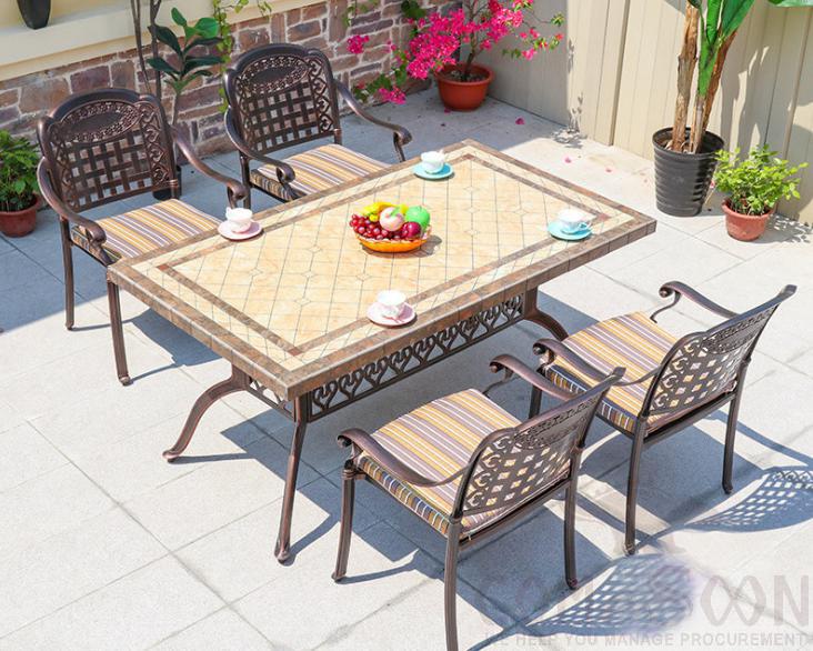 Outdoor tables and chairs