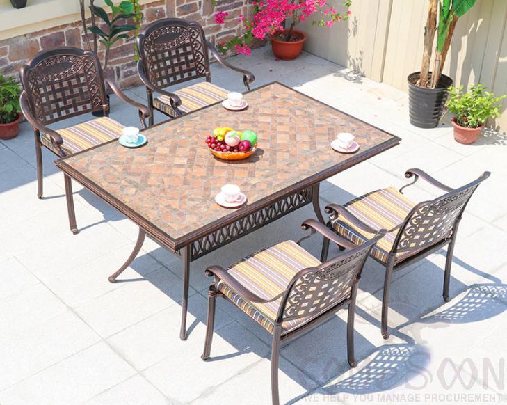 Outdoor tables and chairs