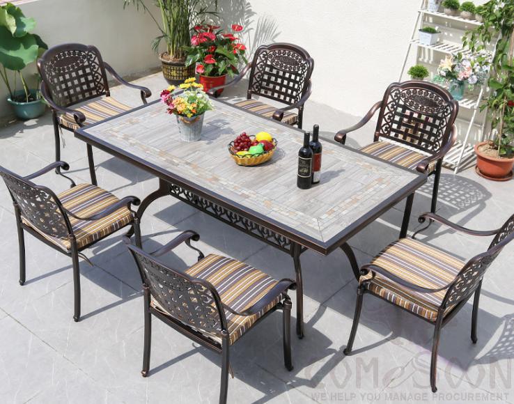 Outdoor tables and chairs