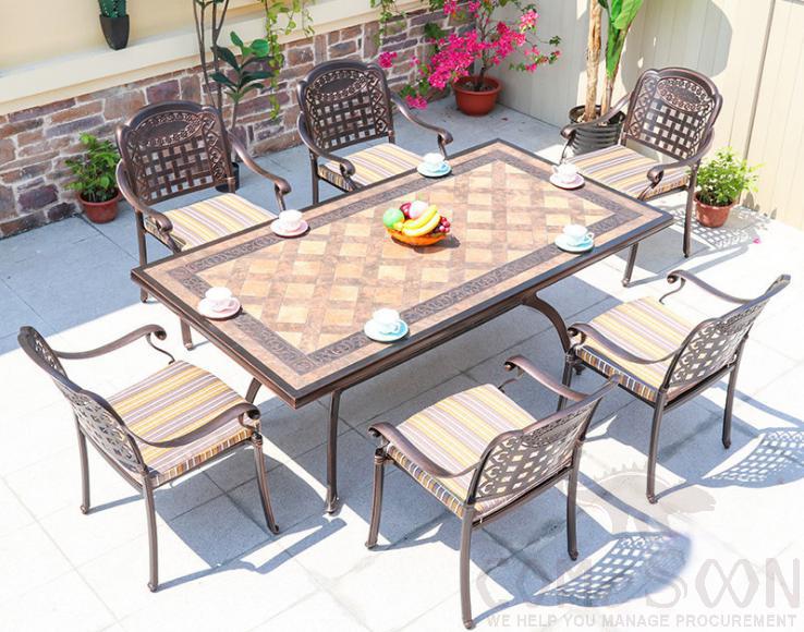 Outdoor tables and chairs