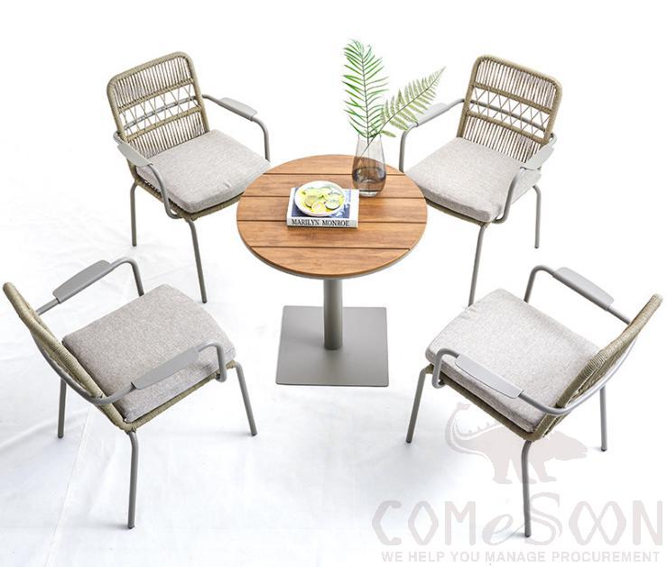 Outdoor aluminum tables and chairs