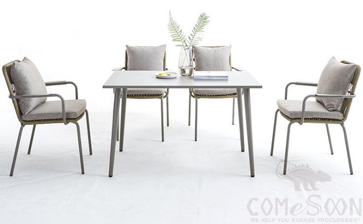 Outdoor aluminum tables and chairs
