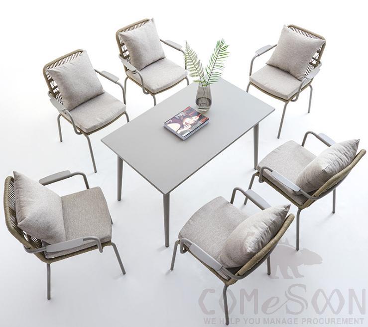 Outdoor aluminum tables and chairs