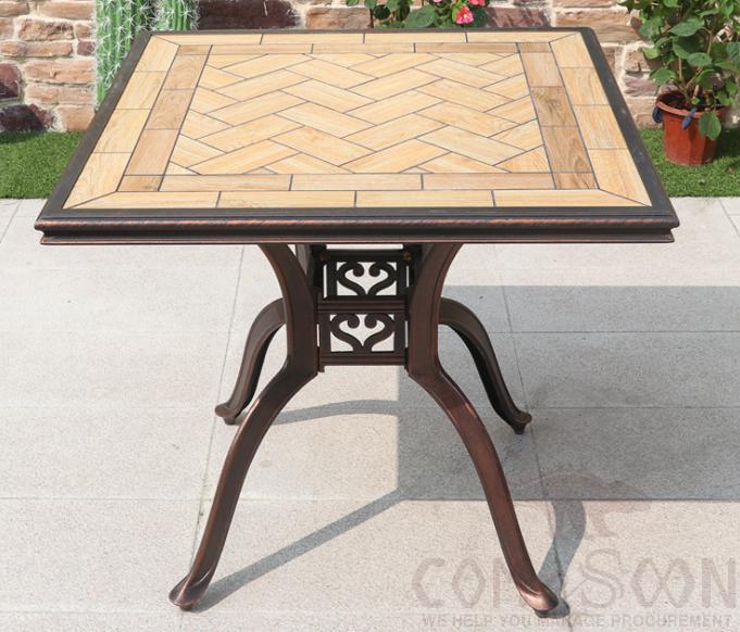 Cast aluminum tile table-80*80cm