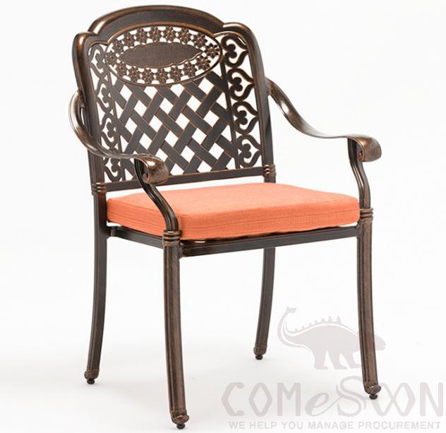 Outdoor cast aluminum chair