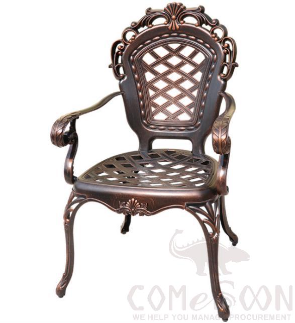 Outdoor cast aluminum chair
