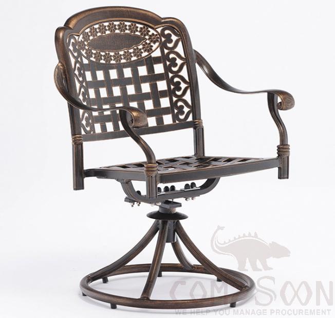 Outdoor cast aluminum chair