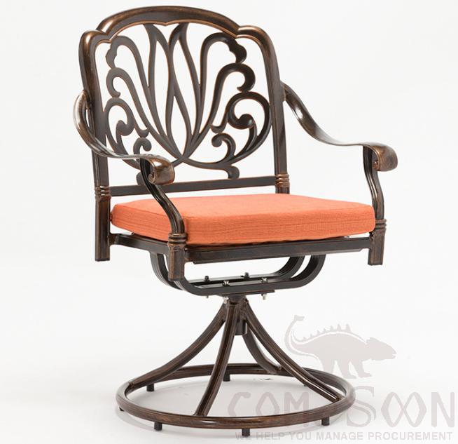 Outdoor cast aluminum chair