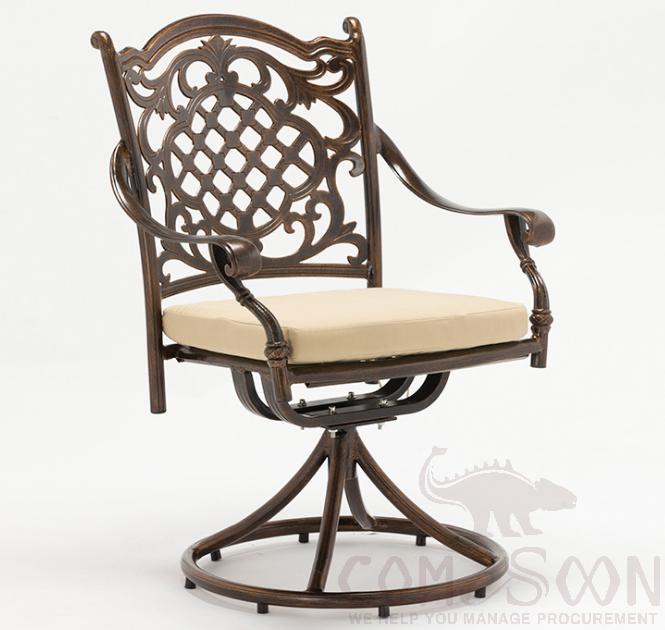Outdoor cast aluminum chair