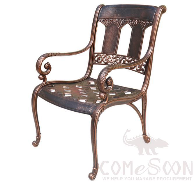 Outdoor cast aluminum chair
