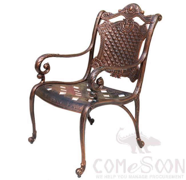 Outdoor cast aluminum chair