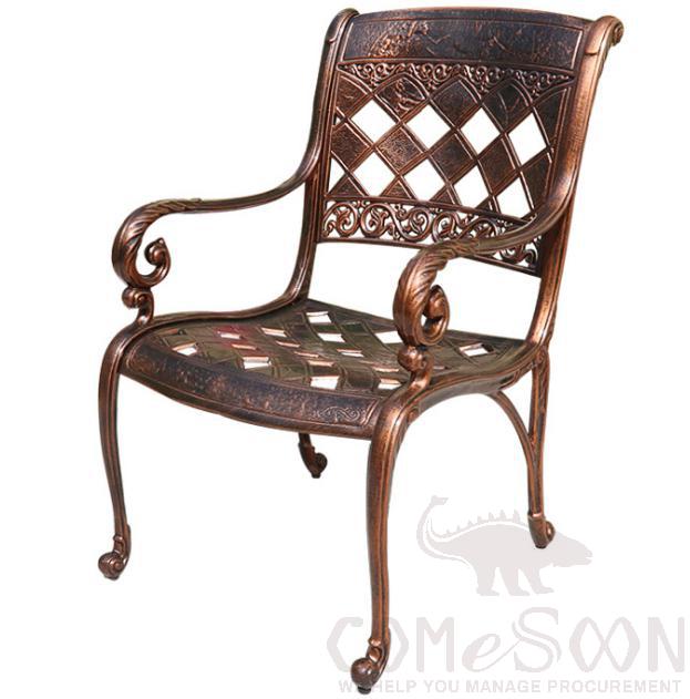 Outdoor cast aluminum chair