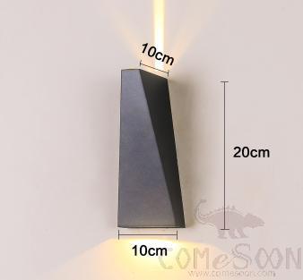 Waterproof Wall Light-6W，3000/4000/6000K，200*80*20*85mm