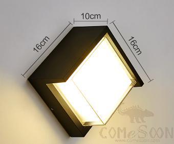 Waterproof Wall Light-12W，3000/4000/6000K，160*160*105mm