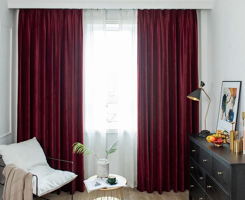 Mink velvet curtain cloth