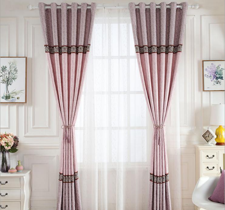Cotton and linen jacquard curtain fabric