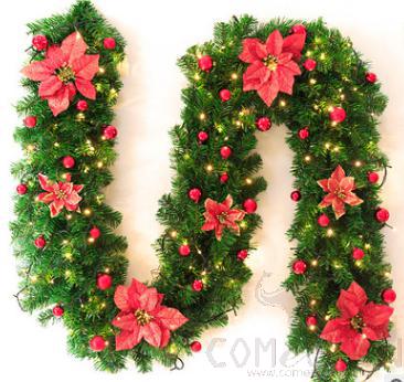 2.7M Red Garland With Light