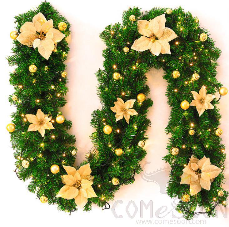 2.7M Golden Garland With Light