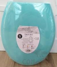 Monochrome Plastic Toilet Cover-New Blue