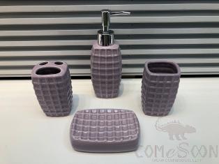 Ceramic Monochrome Four-Piece Set-Light Purple