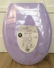 Monochrome Plastic Toilet Seat-Light Purple