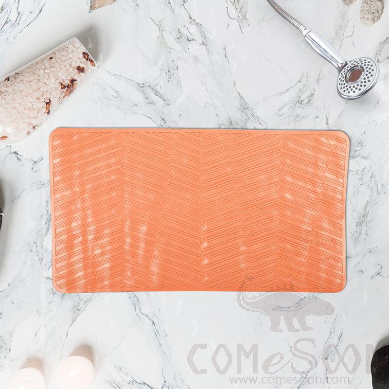 67X37 Square Bath Mat-Orange