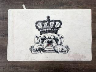 45X75 Printed Imitation Cashmere Floor Mat-Crown Dog
