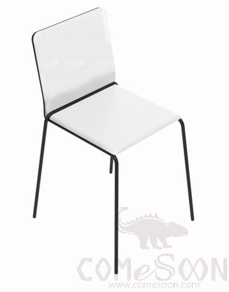 Steel Wooden Chair-white 530*525*740mm