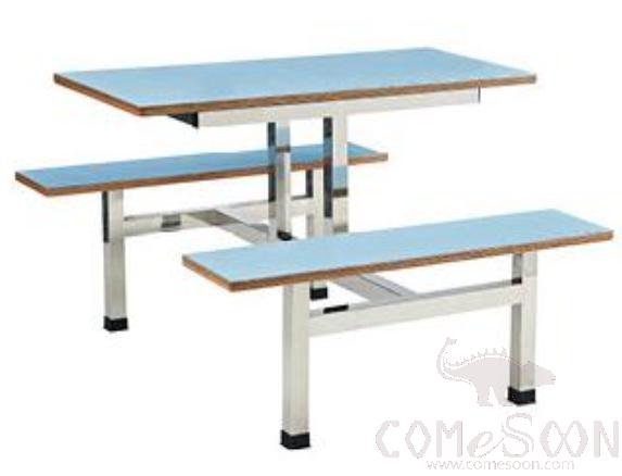 Canteen table &amp; chair-Steel frame 1200*1600*750mm