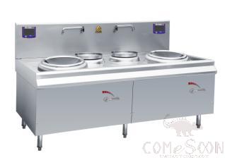 Double-head  Induction Frying Cooker L2000*W1150*H800/1200mm, 8kW