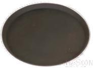 Brown Anti-Skid Round Serving Tray， Φ35.5cm