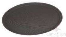 Brown Anti-Skid Oval Serving Tray， L73.5*W60cm