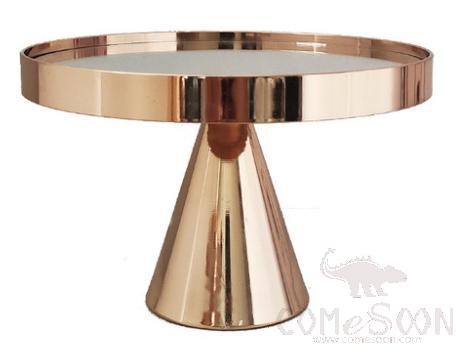 Cake Stand / Metal Tray,Metal Glass,Gold,D20*H13.5cm