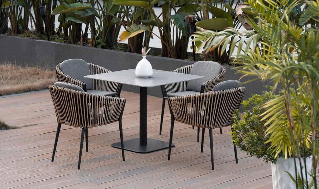 Outdoor rattan chair-dark brown-580*550*800mm