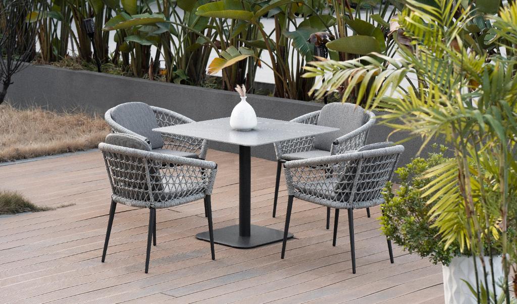 Outdoor Rope Chair-dark grey-580*550*800mm