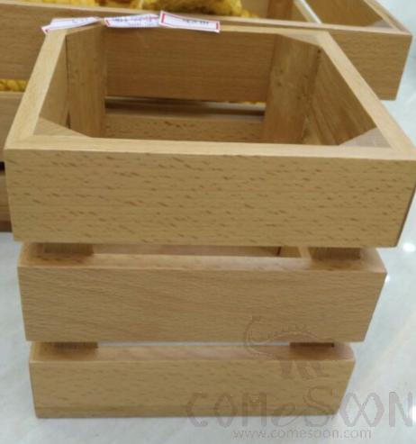 Square Beech Wood Box  Buffet Riser, L15*W15*H15CM