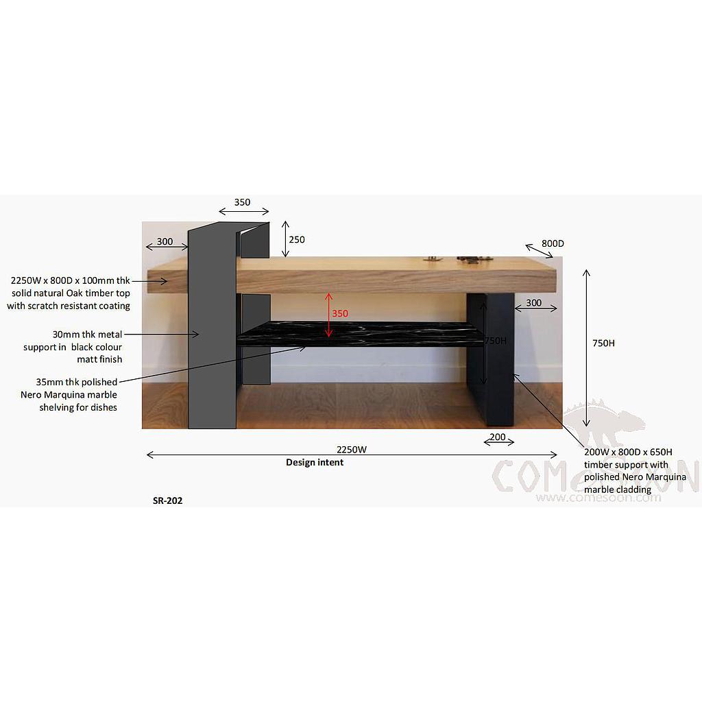 Display console (customized product)-22.5*80*75cm