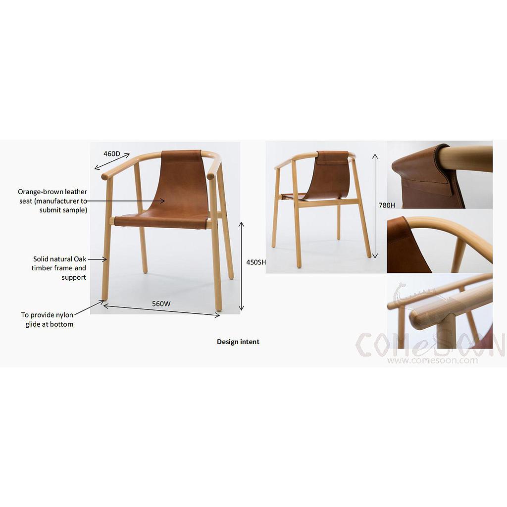 Solid wood leisure chair (customized product)-56*46*78cm