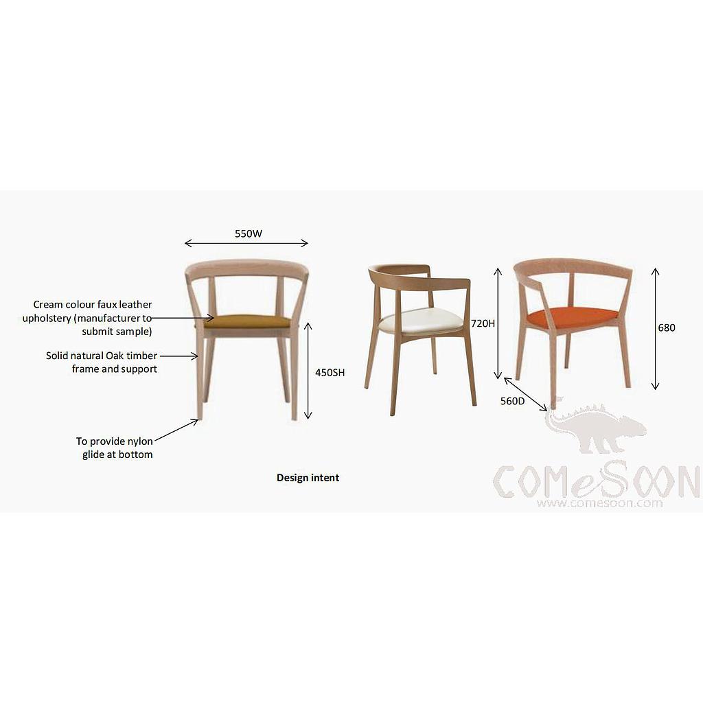 Solid wood leisure chair (customized product)-55*56*72cm