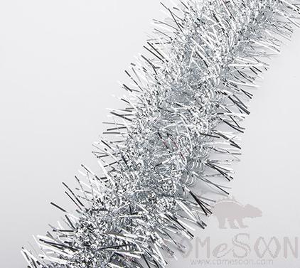 Silver Tinsel Ribbon 1.8M