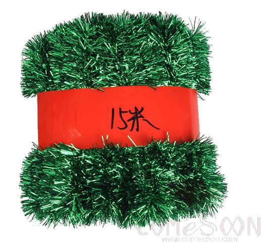 Green Tinsel Ribbon 15M