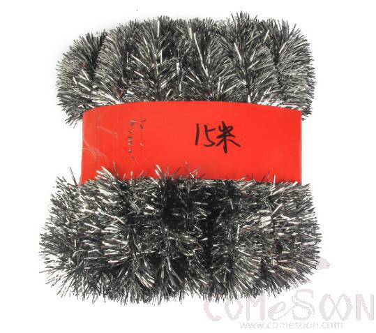 Grey Tinsel Ribbon 15M