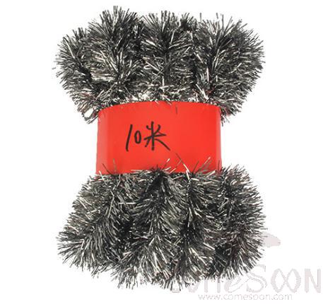 Grey Tinsel Ribbon 10M