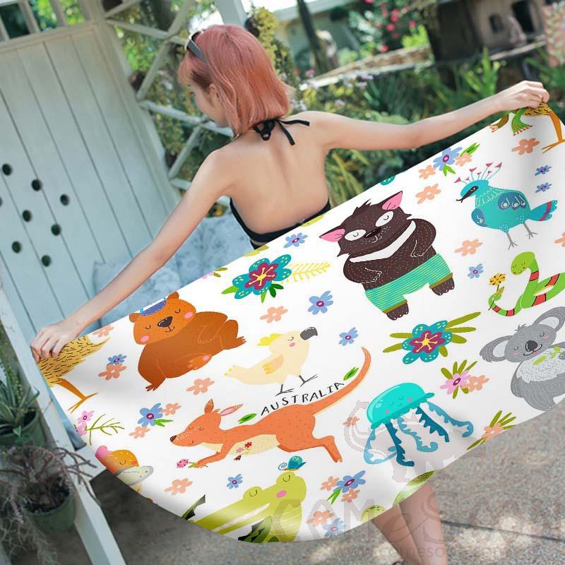 Cartoon Beach Towel,Microfiber ,150*70cm