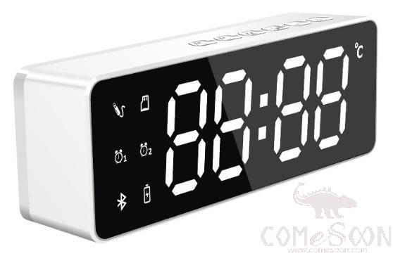 Bluetooth alarm speaker - single battery - Black - Ordinary style - 5W