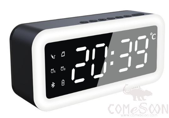 Bluetooth alarm speaker - three batteries - Black - Luxury style - 5W