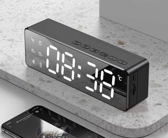 Bluetooth alarm speaker - English pronunciation (prompt tone) - single battery - Black - B119 Ordinary style