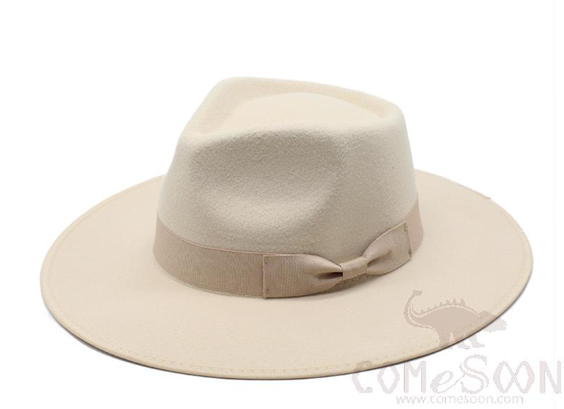 Jiazz Hat-Beige,Imitation Woolen Cloth